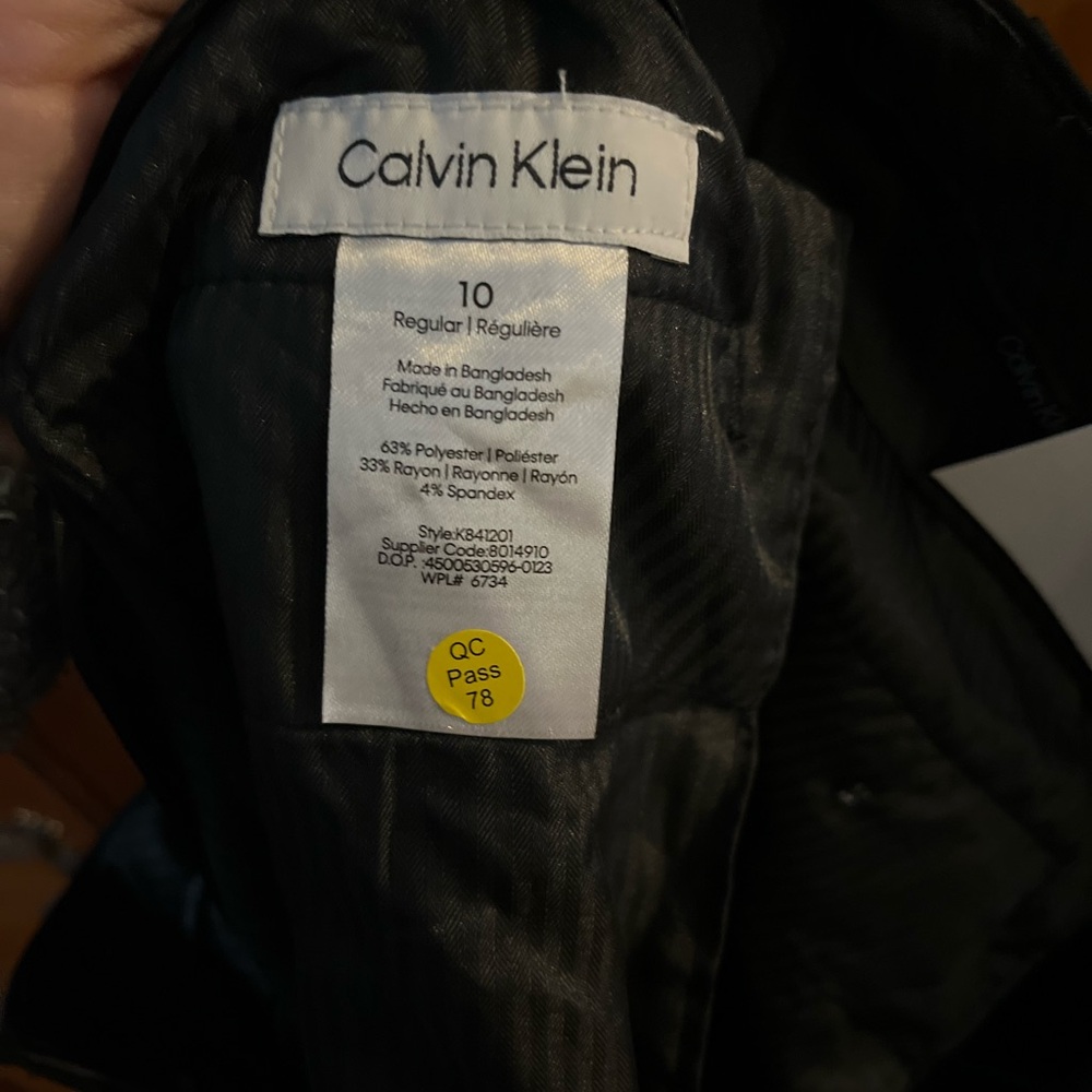 🔥Calvin Klein Black Flat Front Stretch Slim Fit Boys Dress Pants Size 10 NWT. - Picture 9 of 9